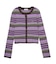 STRIPE KNIT FITTED CARDIGAN