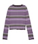 STRIPE KNIT FITTED CARDIGAN