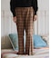 PLAID FLARED PANTS