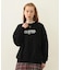 STENCIL LOGO WIDE CREW SWEAT TOP