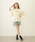 STENCIL LOGO WIDE CREW SWEAT TOP