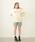 STENCIL LOGO WIDE CREW SWEAT TOP
