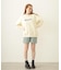 STENCIL LOGO WIDE CREW SWEAT TOP