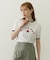 LOGO AND STAR FLOCKY PRINT RINGER TEE
