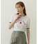 LOGO AND STAR FLOCKY PRINT RINGER TEE