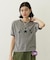 LOGO AND STAR FLOCKY PRINT RINGER TEE