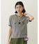 LOGO AND STAR FLOCKY PRINT RINGER TEE