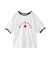 LOGO AND STAR FLOCKY PRINT RINGER TEE