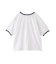 LOGO AND STAR FLOCKY PRINT RINGER TEE