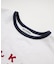 LOGO AND STAR FLOCKY PRINT RINGER TEE
