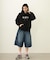 STENCIL LOGO WIDE SWEAT HOODIE