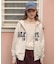 COLLEGE PATCH ZIP UP HOODIE