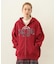COLLEGE PATCH ZIP UP HOODIE
