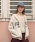 COLLEGE PATCH ZIP UP HOODIE