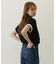 COLORED SLEEVE EDGE S/S TOP