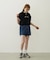 COLORED SLEEVE EDGE S/S TOP