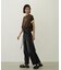 COLORED SLEEVE EDGE S/S TOP
