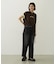 COLORED SLEEVE EDGE S/S TOP