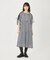 SHOULDER MESH GINGHAM CHECK DRESS