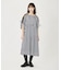 SHOULDER MESH GINGHAM CHECK DRESS