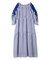 SHOULDER MESH GINGHAM CHECK DRESS