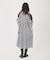 SHOULDER MESH GINGHAM CHECK DRESS