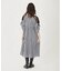 SHOULDER MESH GINGHAM CHECK DRESS