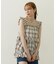 PLAID TIERED TOP