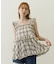 PLAID TIERED TOP