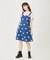 HEART PRINTED DENIM DRESS