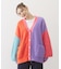 PANELED KNIT CARDIGAN