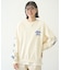 PRINTED SLEEVE SWEAT TOP
