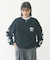 PRINTED SLEEVE SWEAT TOP