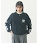 PRINTED SLEEVE SWEAT TOP