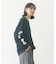 PRINTED SLEEVE SWEAT TOP