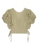 RUFFLE SLEEVE CROPPED TOP