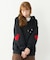 LOVE HEART ELBOW SWEAT HOODIE