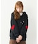 LOVE HEART ELBOW SWEAT HOODIE