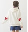 LOVE HEART ELBOW SWEAT HOODIE