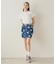 HEART PRINTED DENIM SKIRT