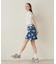 HEART PRINTED DENIM SKIRT