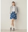 HEART PRINTED DENIM SKIRT