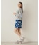 HEART PRINTED DENIM SKIRT