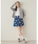 HEART PRINTED DENIM SKIRT