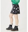 HEART PRINTED DENIM SKIRT