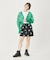 HEART PRINTED DENIM SKIRT