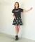 HEART PRINTED DENIM SKIRT