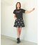 HEART PRINTED DENIM SKIRT