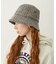 TWEED FRINGE BUCKET HAT