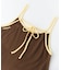 BICOLOR BACK RIBBON CAMISOLE DRESS